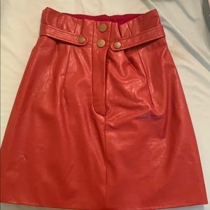 FLETCH red pleather skirt